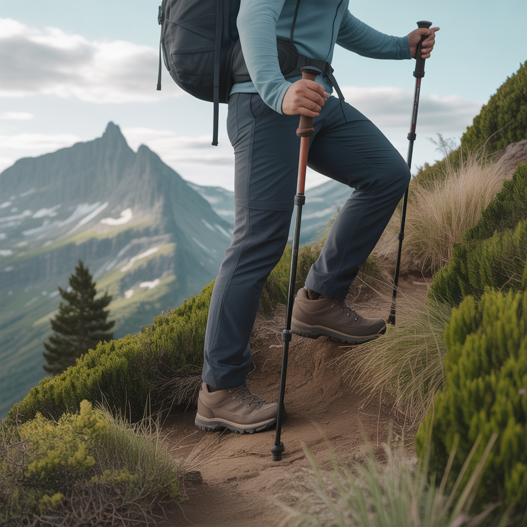 hiker ascending steep trail showing terrain represented by closely spaced contour lines on topographic maps for hiking